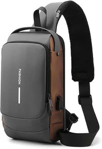 Waterproof Polyester Slim Unisex Crossbody Sling Bag