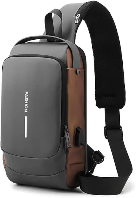 Waterproof Polyester Slim Unisex Crossbody Sling Bag