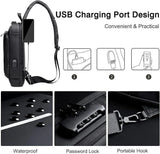 Waterproof Polyester Slim Unisex Crossbody Sling Bag