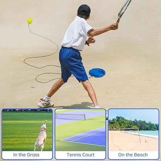 Cricket Trainer Rebound Ball - Self Practice Training Tool for Adults & Kids