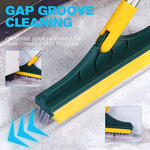 2 in 1 Floor Scrub Brush with Squeegee, Floor Brush