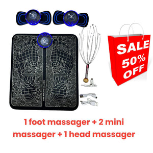 4 IN 1 -DHAMAKA SALE -EMS FOOT MASSAGER + 2 BUTTERFLY MINI MASSAGER + 1 HEAD MASSAGE R