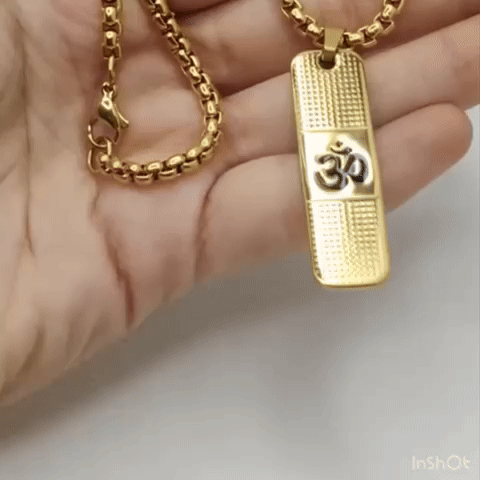 COMBO OFFER 24K GOLD PLATED SHIV KADA AND PENDANT