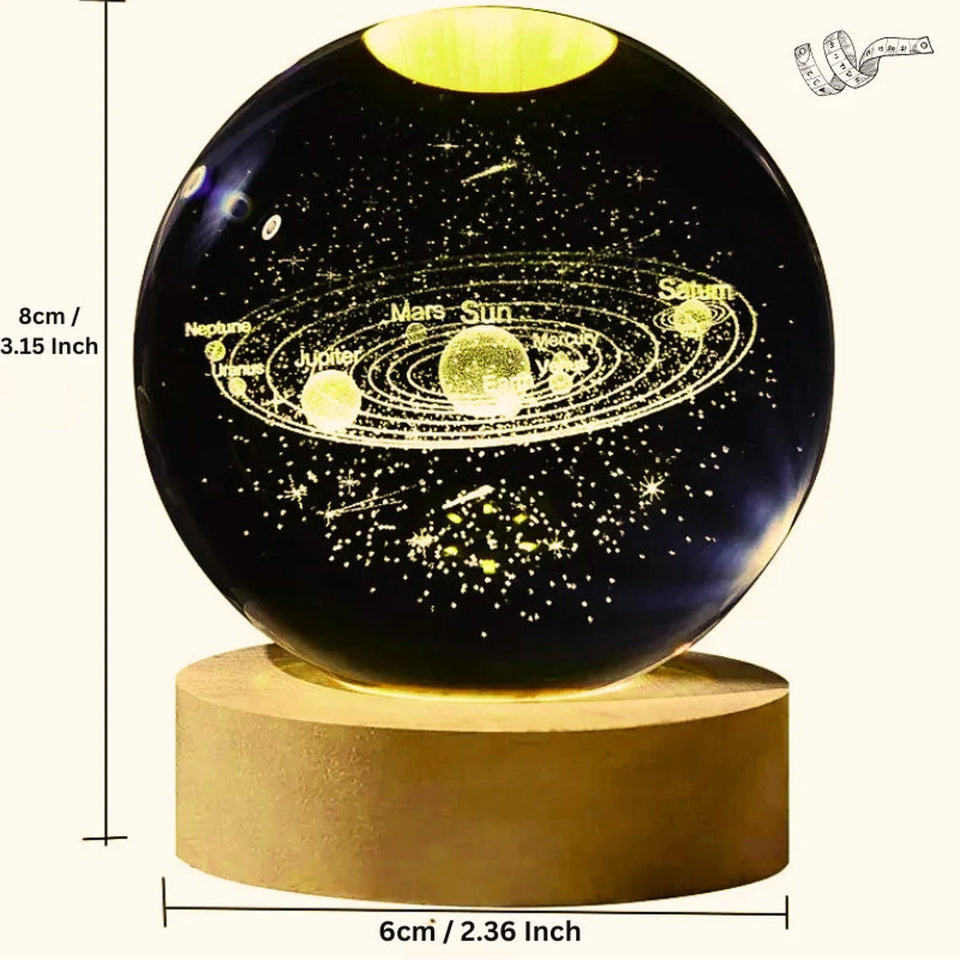 NEW 3D Crystal Night Light Ball