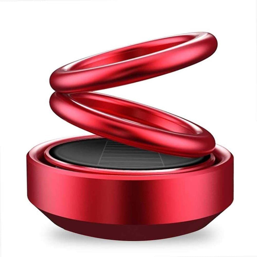 Fancy Spiral Double Ring Rotating Car Perfume Air Freshener For Dashboard Multi Colur