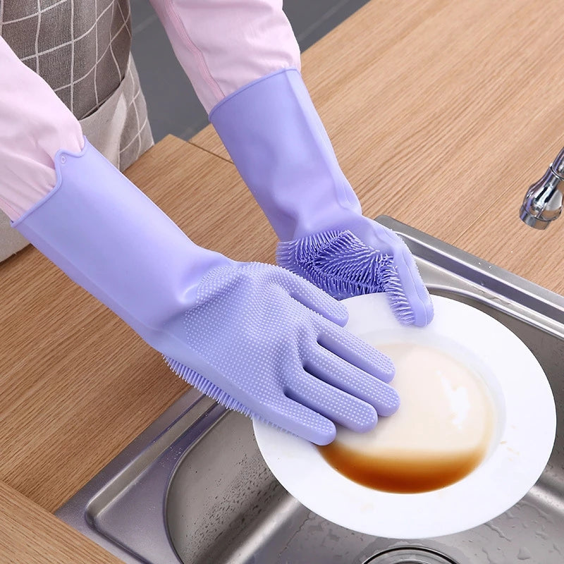 Magic Silicon Dish Washing Gloves