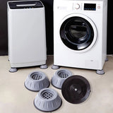 4Pcs Washer Dryer Anti Vibration Pad Slip Mat with Rubber Pads Suction Cup.