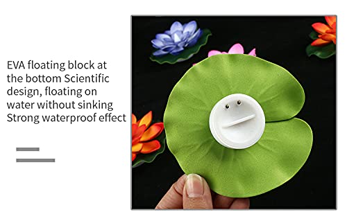 Sensor Water Floating Smokeless Candles & Lotus Flowers Sensor Led Tea Light Unbreakable for Outdoor and Indoor Festival Decoration (Multicolor, Pack of 6)