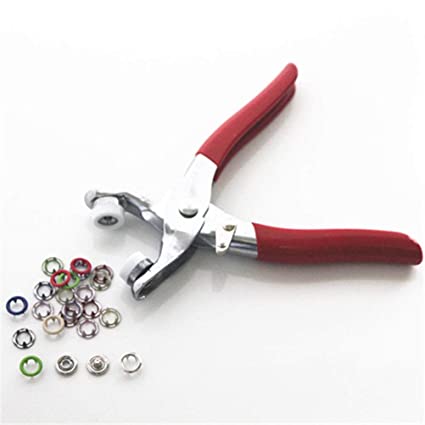 Prong Ring Button Press Studs Snap Button Fasteners DIY Plier Tool Kit Set.