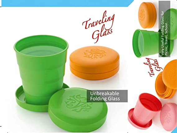 Travelling Glass | Folding Glass | (Pocket Glass pack of 4)