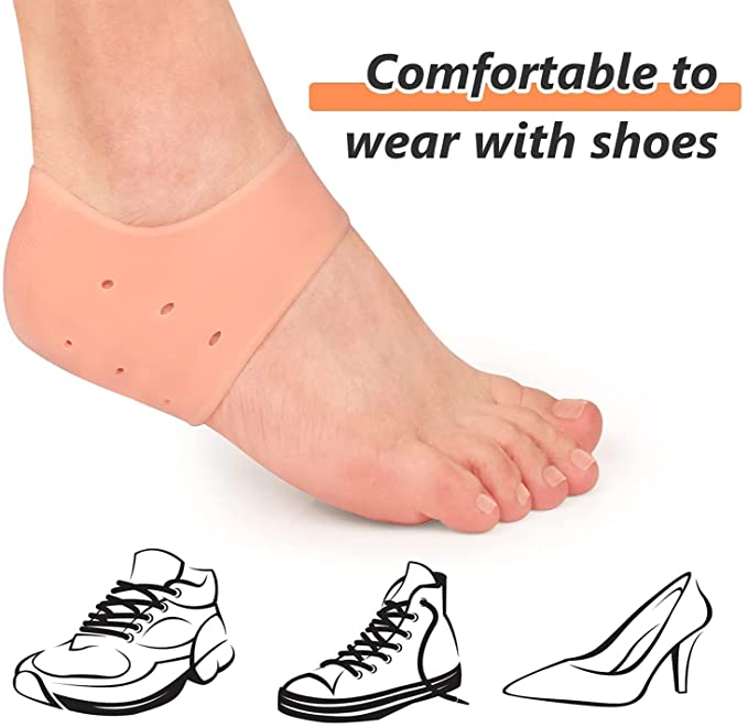 Crack Heel Socks, Silicon Gel Heel Pad For Men & Women (HALF HEEL)