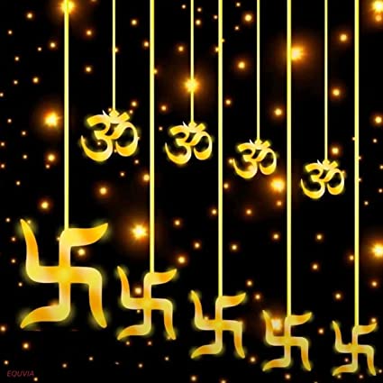 Swastik Om Curtain Warm White String Lights 6 Swastik 6 Om 114 LED 3 Meter Window Curtain Lights with 8 Flashing Modes for Indoor Outdoor Decoration