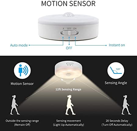 Smart Motion Sensor LED Light Pack of 2 (with Built in Battery) at 50% FLAT discount