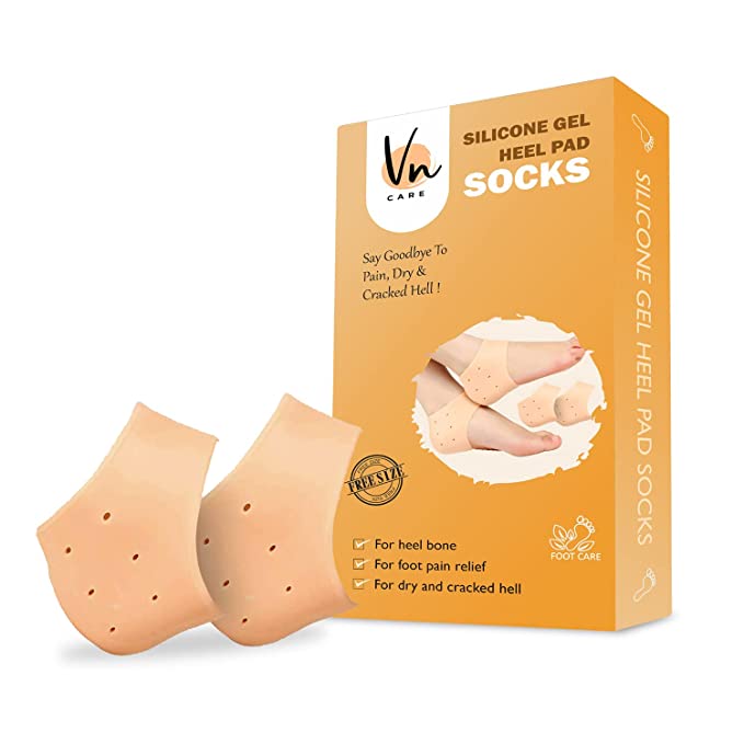 Crack Heel Socks, Silicon Gel Heel Pad For Men & Women (HALF HEEL)