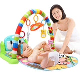 Toys Multi Functional Musical Keyboard Mat Piano Baby Mat Gym & Fitness Rack for 0 to 24 Month Age Baby (Green Shaded)
