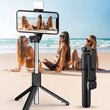 Selfie Stick with LED Fill Light