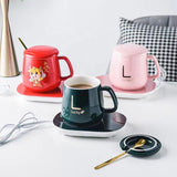 USB ELECTRIC CUP WARMER SET WITH SPOON.