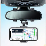 360-degree rotating rearview car rearview mirror mount mobile phone holder