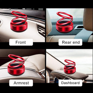 Fancy Spiral Double Ring Rotating Car Perfume Air Freshener For Dashboard Multi Colur