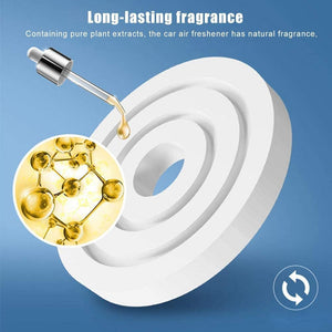 Fancy Spiral Double Ring Rotating Car Perfume Air Freshener For Dashboard Multi Colur