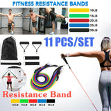 11 Piece Premium Resistance Bands Set for Men & Women,