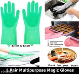 Magic Silicon Dish Washing Gloves